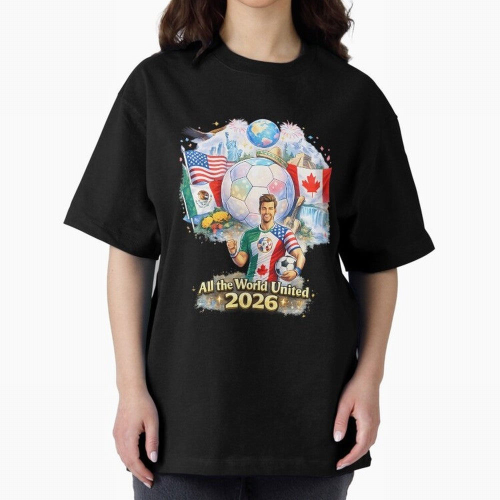 All The World United 2026 Football Classic T-Shirt Bring a Champion Mindset to the FIFA World Cup 2026 Journey through Neymar Highlights, Brazil, Portugal and Argentina Pride, Stadium Memories, Football Loyalty, International Chants and