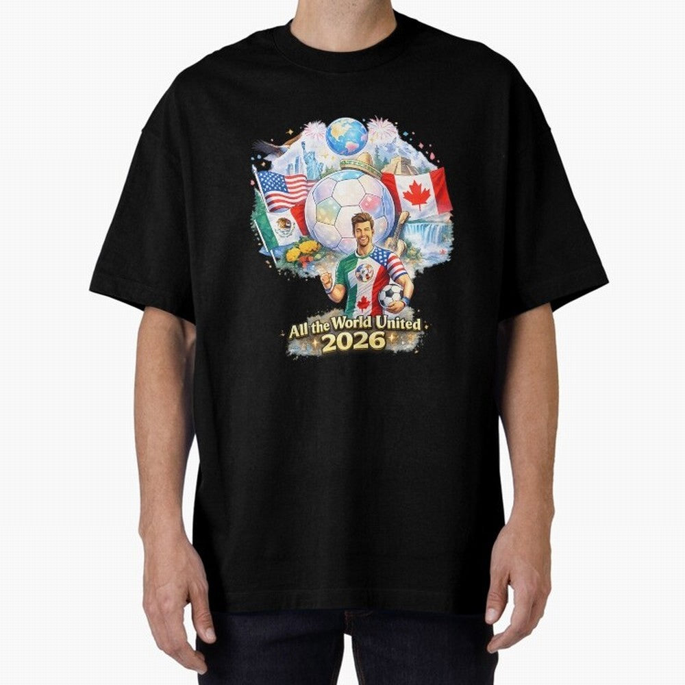 All The World United 2026 Football Classic T-Shirt Bring a Champion Mindset to the FIFA World Cup 2026 Journey through Neymar Highlights, Brazil, Portugal and Argentina Pride, Stadium Memories, Football Loyalty, International Chants and
