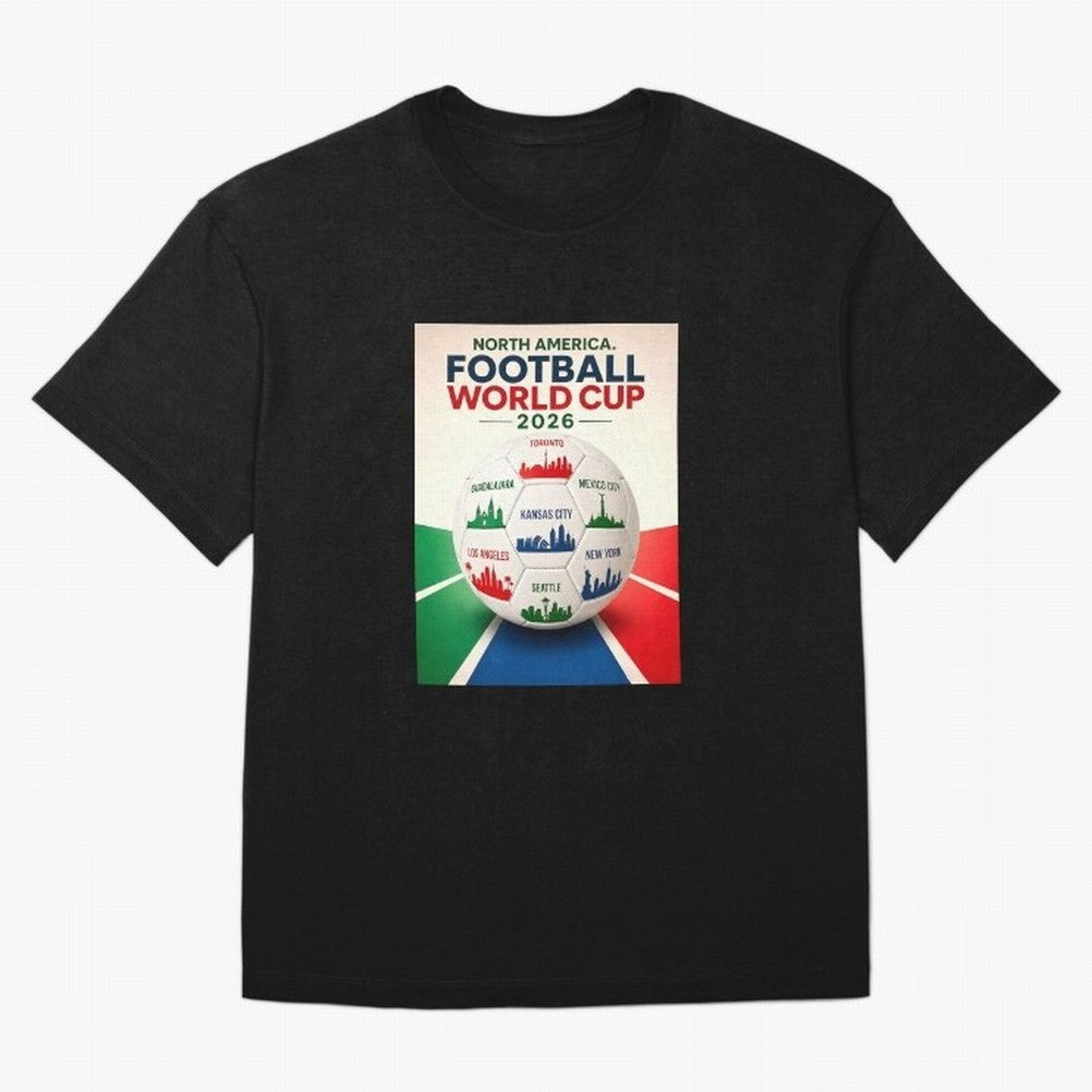 North America Football 2026 Classic T-Shirt Follow the Final Road of FIFA World Cup 2026 Spirit, Built around Argentina, France and Brazil, Mbappe, Stadium Memories, Football Loyalty, International Chants and Championship Tradition; Ideal for Fans