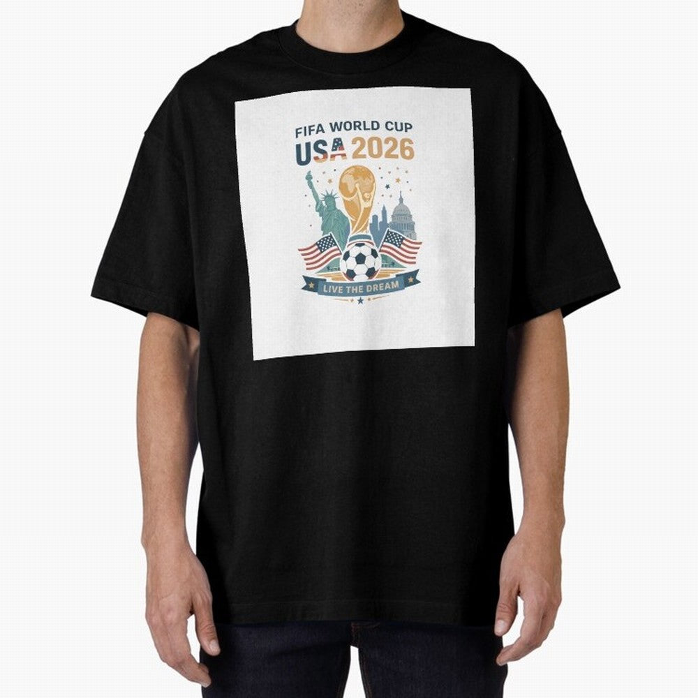 Fifa World Cup USA 2026 Classic T-Shirt Elevate Global Football Passion for FIFA World Cup 2026 USA Canada Mexico, Centered on Haaland, France and Portugal, Vintage Soccer Flavor, Modern Football Stars, National Flags and Final Night Emotion; Made