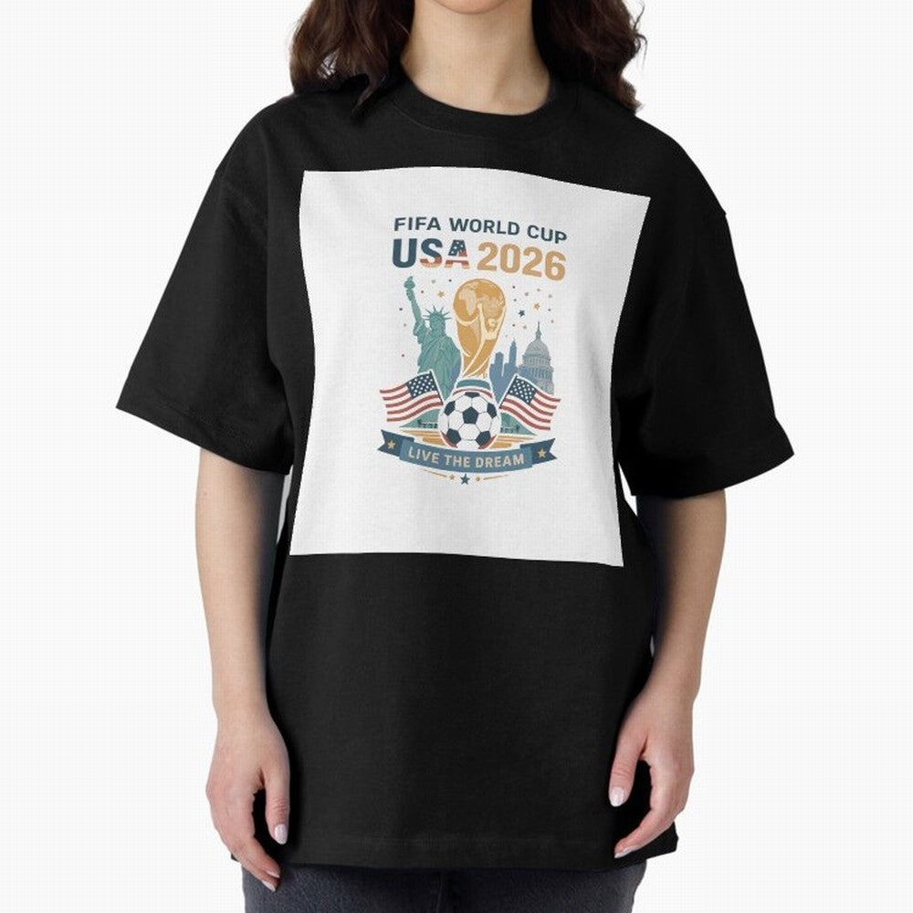 Fifa World Cup USA 2026 Classic T-Shirt Elevate Global Football Passion for FIFA World Cup 2026 USA Canada Mexico, Centered on Haaland, France and Portugal, Vintage Soccer Flavor, Modern Football Stars, National Flags and Final Night Emotion; Made