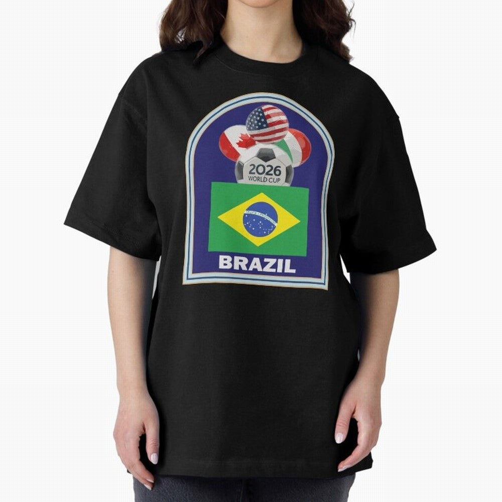 Brazil 2026 Soccer T-shirt Classic T-Shirt Celebrate the Stars of Global Football Passion for FIFA World Cup 2026, Filled with CR7 and Messi, England, France and Netherlands, Supporter Pride, Iconic Celebrations, Legendary Names and Global Match