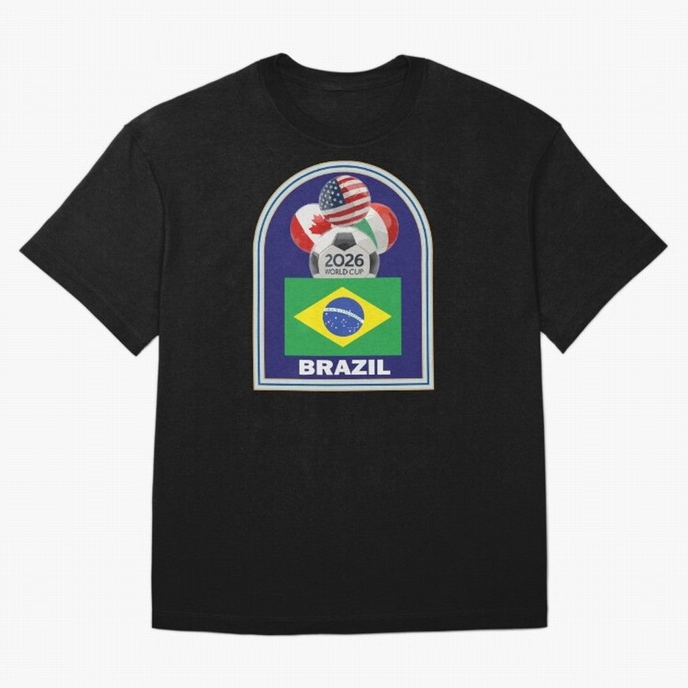 Brazil 2026 Soccer T-shirt Classic T-Shirt Celebrate the Stars of Global Football Passion for FIFA World Cup 2026, Filled with CR7 and Messi, England, France and Netherlands, Supporter Pride, Iconic Celebrations, Legendary Names and Global Match