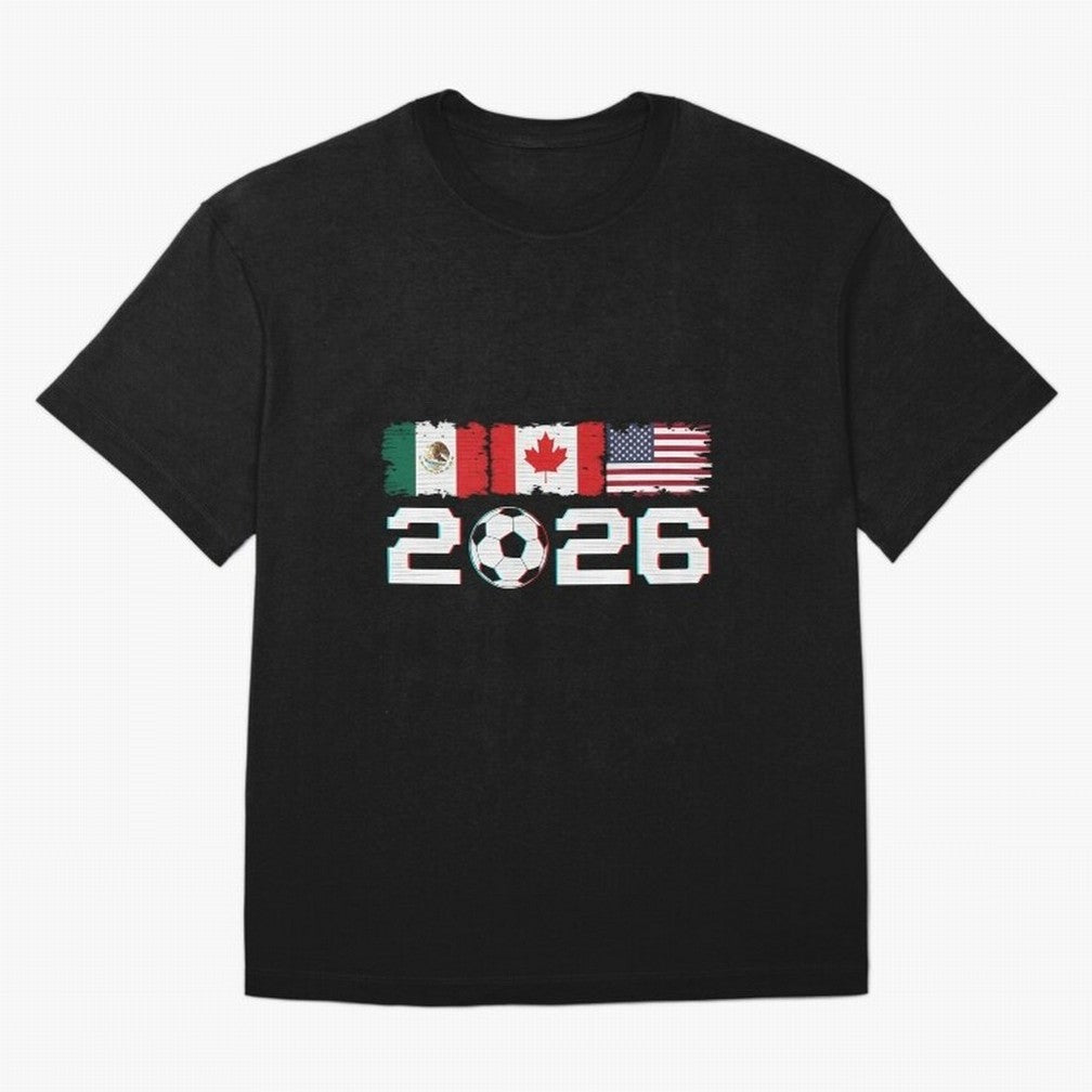 Glitched United 2026 Cup North America Emblem Part Classic T-Shirt Embrace Global Football Passion for FIFA World Cup 2026 Group Stage, Made for Haaland and Mbappe, Spain, Supporter Pride, Iconic Celebrations, Legendary Names and Global Match Day
