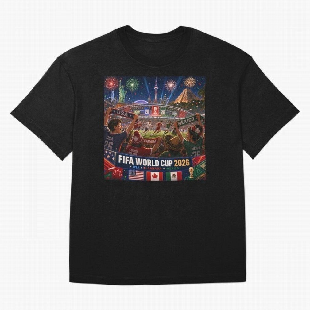 ? One Ball Three Nations 2026 #football 2026 Classic T-Shirt Upgrade FIFA World Cup 2026 Spirit, Capturing France and Portugal, Messi, Sports Nostalgia, International Competition, Famous Players and Unforgettable Victories; Perfect for People Who