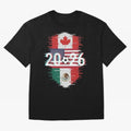 Glitched United 2026 - North America Emblem Classic T-Shirt Back Your Heroes with Match Day Hype around FIFA World Cup 2026 Group Stage, Messi, CR7 and Mbappe, Brazil, Supporter Pride, Iconic Celebrations, Legendary Names and Global Match Day