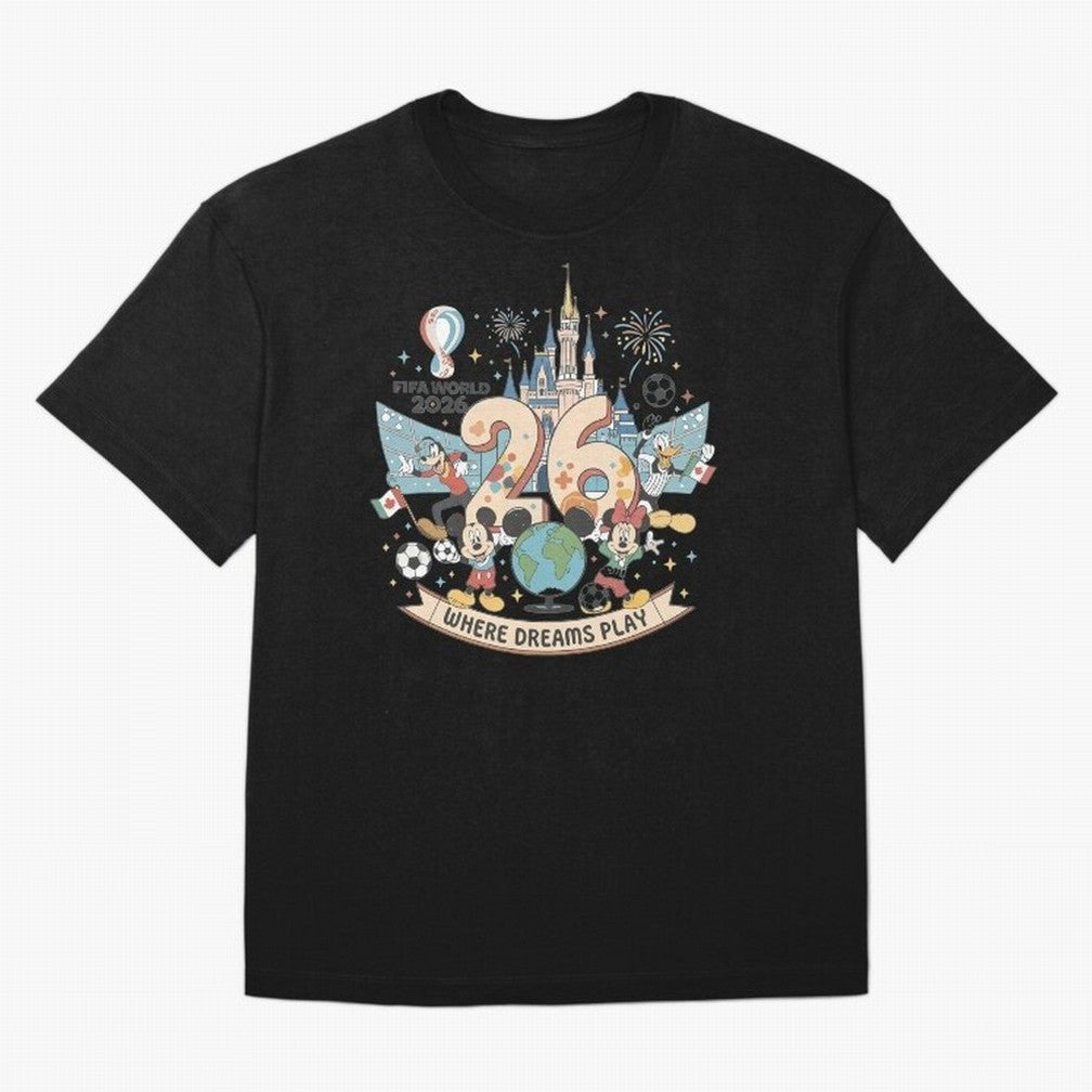 Dreamland Football 26 Shirt | Cute Cartoon Global Celebration Tee Classic T-Shirt Stand Proud for FIFA World Cup 2026 USA Canada Mexico for Fans of Neymar, Haaland and Cristiano Ronaldo and Germany, Bringing Game Day Rituals, Football Legends,