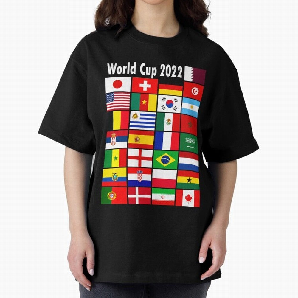 Countries Participating In The World Cup 2022 Qatar Classic T-Shirt Follow Every Goal of Global Football Passion for FIFA World Cup 2026 USA Canada Mexico, Inspired by Neymar, Haaland and Cristiano Ronaldo, England, Worldwide Fan Energy, Dramatic