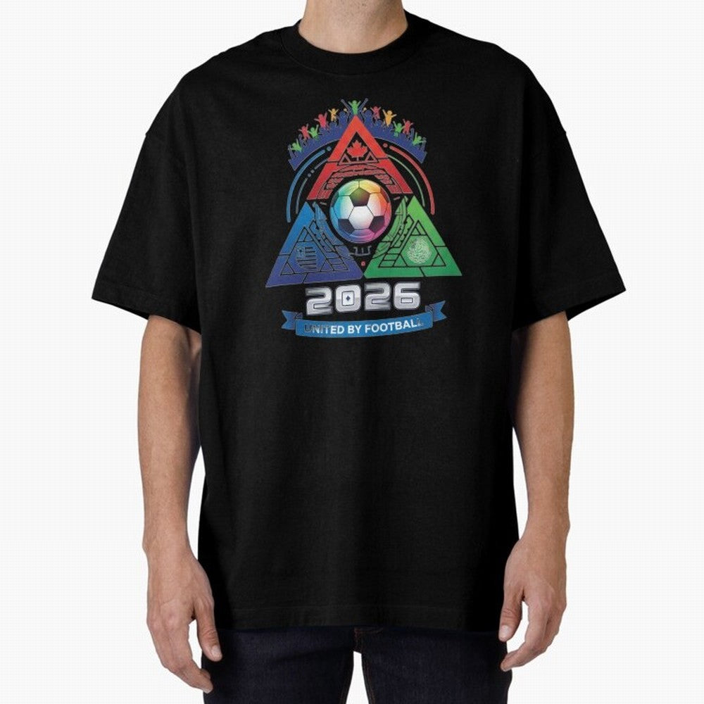 Triangular United by Football World Cup 2026 Emblem Classic T-Shirt Mark Global Football Passion for FIFA World Cup 2026, Built around Cristiano Ronaldo, Haaland and CR7, Brazil, Portugal and Argentina, Supporter Pride, Iconic Celebrations,
