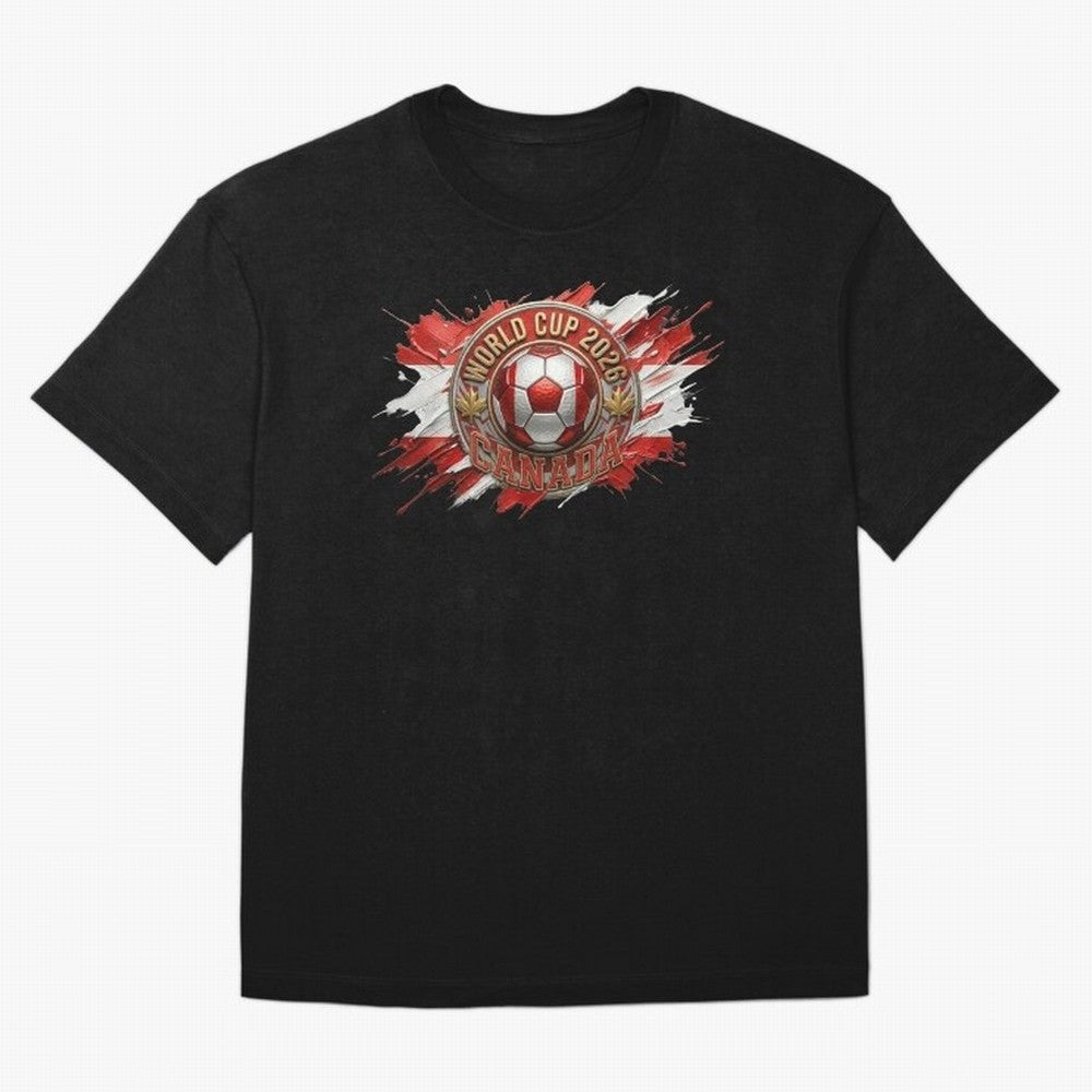 World Cup 2026 Canada Soccer Ball Paint Splash Classic T-Shirt Feel International Energy from Global Football Passion for FIFA World Cup 2026 Group Stage, Highlighting Messi, Neymar and Mbappe, Brazil, Champion Mindset, Group Stage Buzz, Knockout