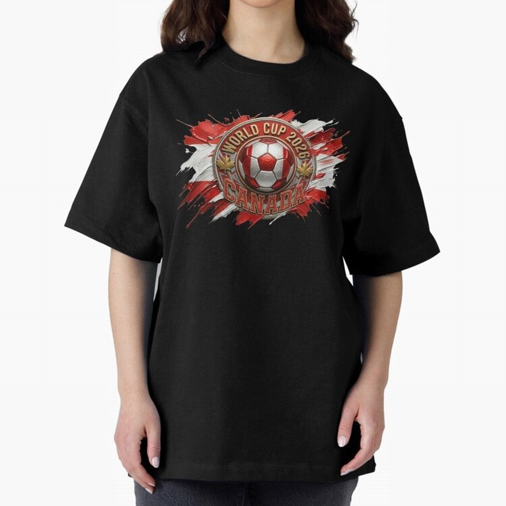 World Cup 2026 Canada Soccer Ball Paint Splash Classic T-Shirt Feel International Energy from Global Football Passion for FIFA World Cup 2026 Group Stage, Highlighting Messi, Neymar and Mbappe, Brazil, Champion Mindset, Group Stage Buzz, Knockout