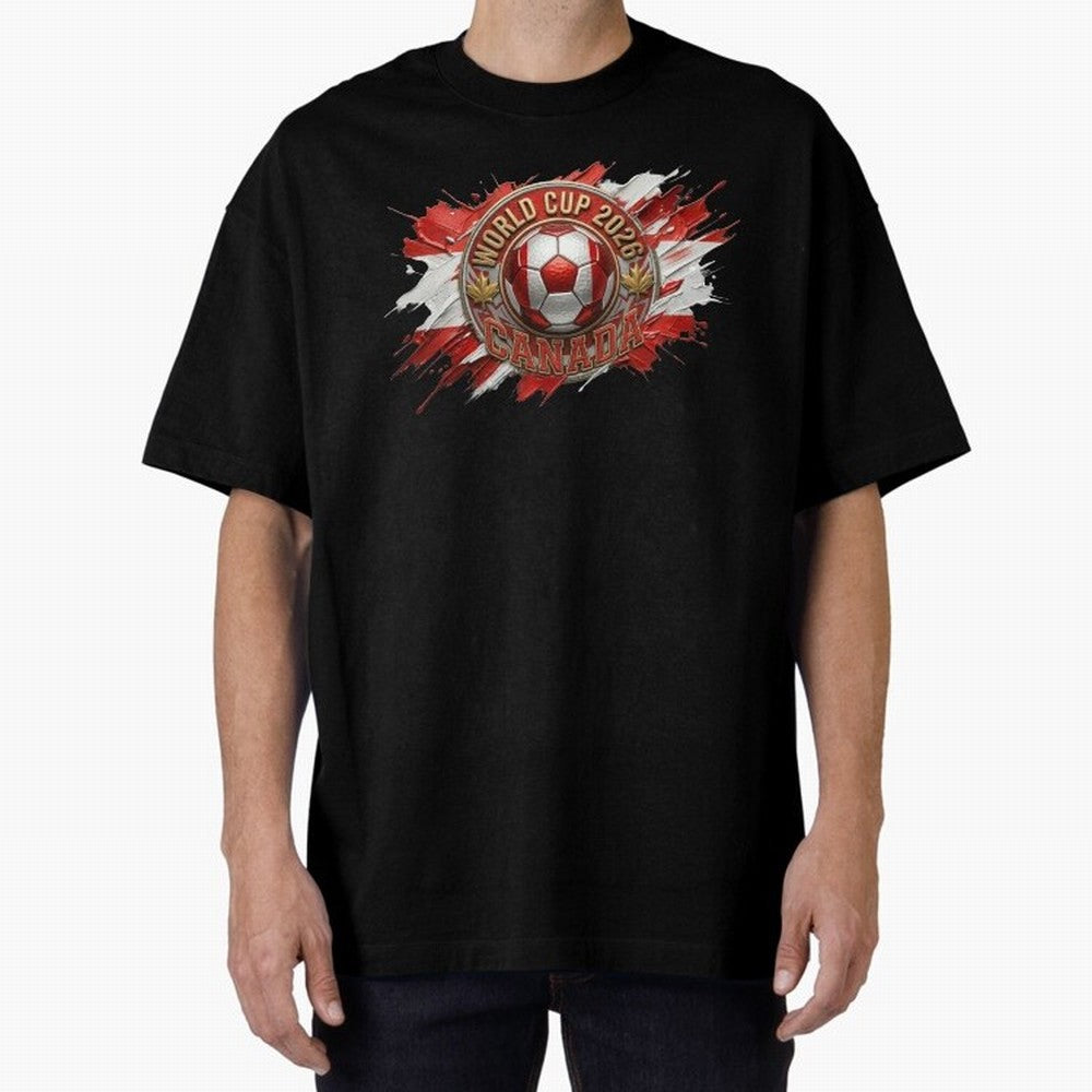 World Cup 2026 Canada Soccer Ball Paint Splash Classic T-Shirt Feel International Energy from Global Football Passion for FIFA World Cup 2026 Group Stage, Highlighting Messi, Neymar and Mbappe, Brazil, Champion Mindset, Group Stage Buzz, Knockout