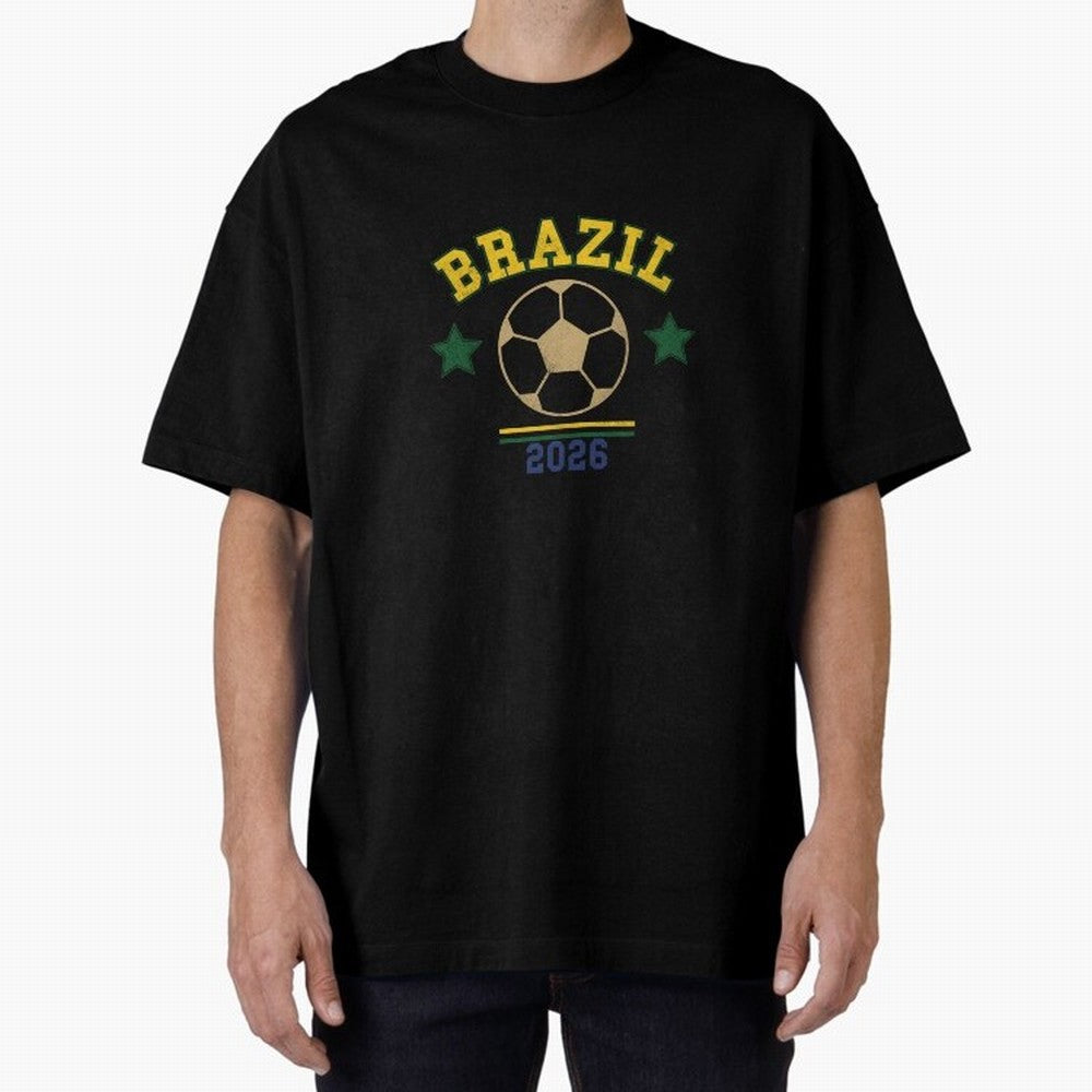 Brazil 2026 ¡ª Vintage Soccer Tee Classic T-Shirt Bring a Vintage Feel to FIFA World Cup 2026 Group Stage Inspired by Cristiano Ronaldo, Haaland and CR7, Germany Energy, Football History, Final Match Energy, Crowd Noise and Once in a Lifetime