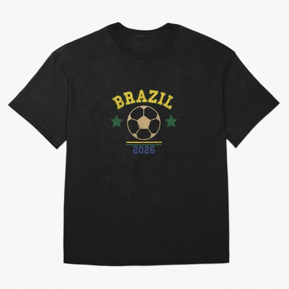 Brazil 2026 ¡ª Vintage Soccer Tee Classic T-Shirt Bring a Vintage Feel to FIFA World Cup 2026 Group Stage Inspired by Cristiano Ronaldo, Haaland and CR7, Germany Energy, Football History, Final Match Energy, Crowd Noise and Once in a Lifetime