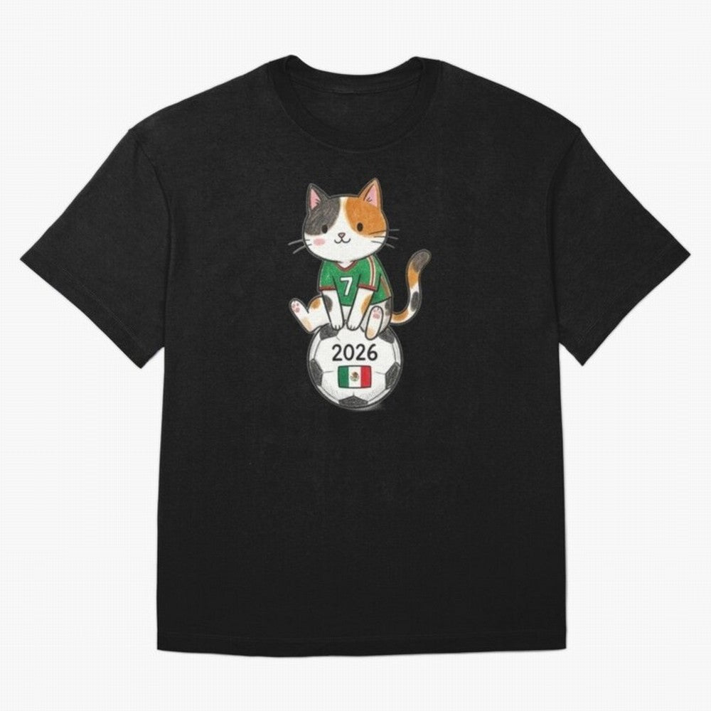 Mexico Soccer Cat #7 - 2026 World Cup Spirit Classic T-Shirt Keep the Legacy of Match Day Hype around FIFA World Cup 2026 Group Stage, Cristiano Ronaldo, France, Retro Football Energy, Iconic Rivalries, Trophy Chase Drama and Stadium Atmosphere;
