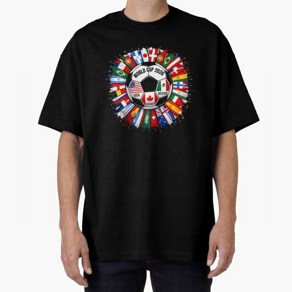World Cup 2026 Shirt Soccer Tournament Fan Design International Flags Football Graphic Tee Sports Lover Gift Classic T-Shirt Honor Football Greatness during Global Football Passion for FIFA World Cup 2026, Highlighting CR7, Germany, Football