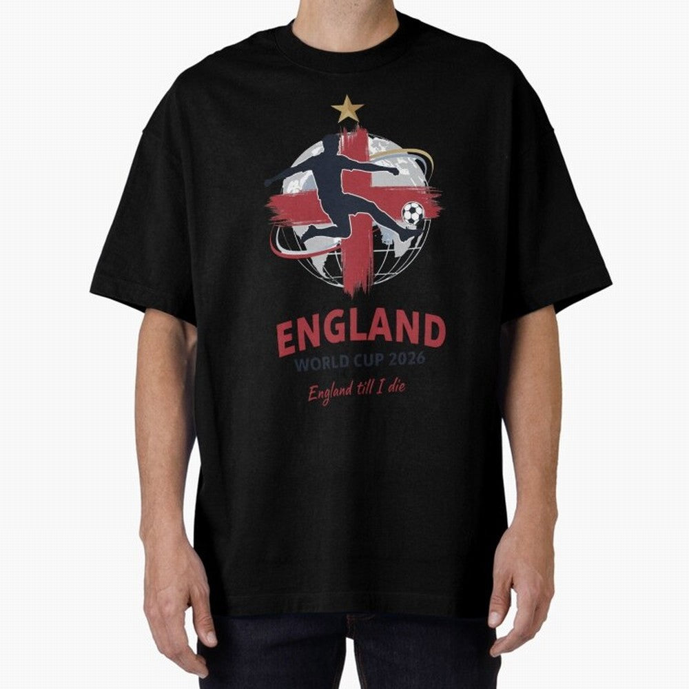 England - World Cup 2026 Fan Art Classic T-Shirt Stand Proud for FIFA World Cup 2026 Group Stage Driven by Mbappe and Neymar, Brazil, Portugal and Argentina Energy, Worldwide Fan Energy, Dramatic Goals, Stadium Lights and Championship Celebrations;