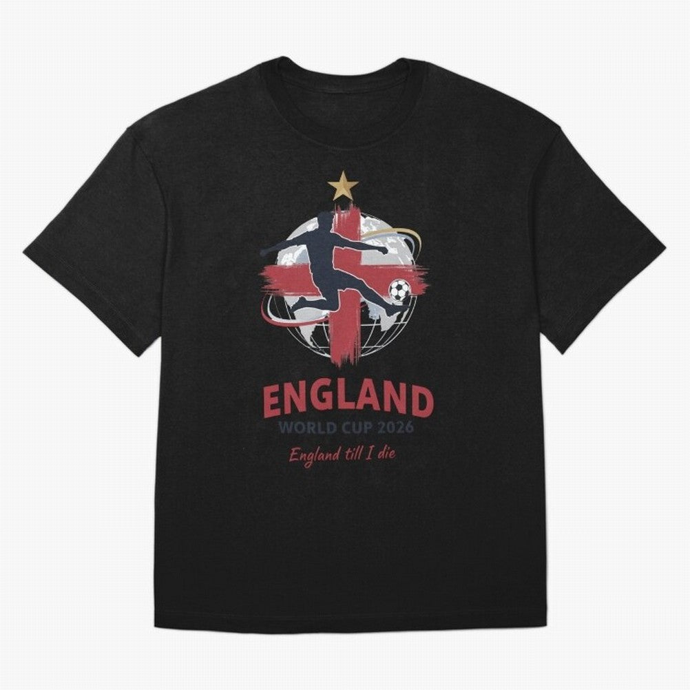 England - World Cup 2026 Fan Art Classic T-Shirt Stand Proud for FIFA World Cup 2026 Group Stage Driven by Mbappe and Neymar, Brazil, Portugal and Argentina Energy, Worldwide Fan Energy, Dramatic Goals, Stadium Lights and Championship Celebrations;
