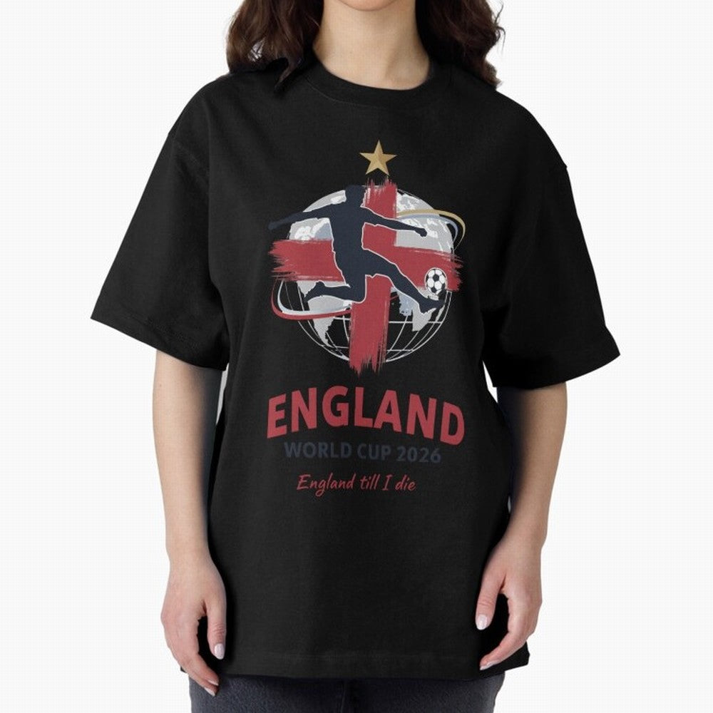 England - World Cup 2026 Fan Art Classic T-Shirt Stand Proud for FIFA World Cup 2026 Group Stage Driven by Mbappe and Neymar, Brazil, Portugal and Argentina Energy, Worldwide Fan Energy, Dramatic Goals, Stadium Lights and Championship Celebrations;