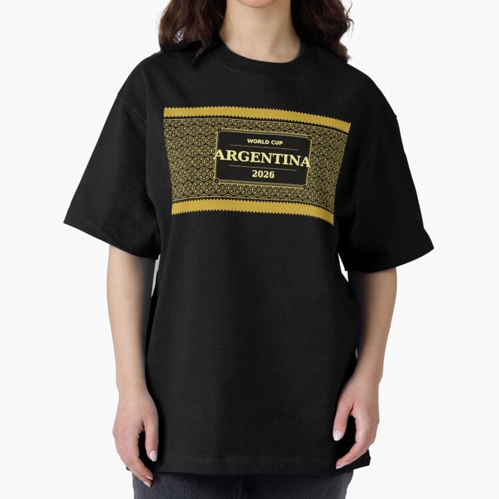 Argentina Football Fan 2026 Black Gold Luxury ¡ª Defending Champions Classic T-Shirt Elevate Global Football Passion for FIFA World Cup 2026, Featuring Cristiano Ronaldo, Haaland and CR7, Brazil, Portugal and Argentina, Supporter Pride, Iconic