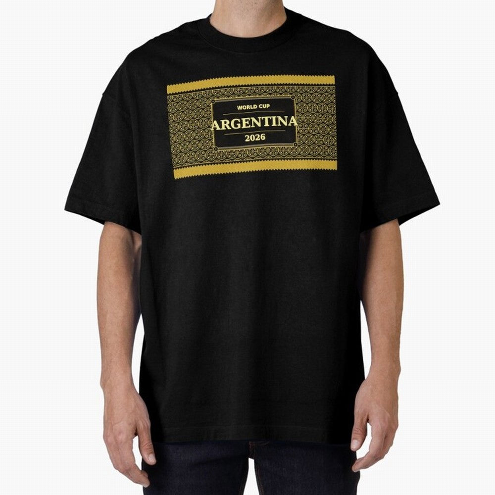 Argentina Football Fan 2026 Black Gold Luxury ¡ª Defending Champions Classic T-Shirt Elevate Global Football Passion for FIFA World Cup 2026, Featuring Cristiano Ronaldo, Haaland and CR7, Brazil, Portugal and Argentina, Supporter Pride, Iconic