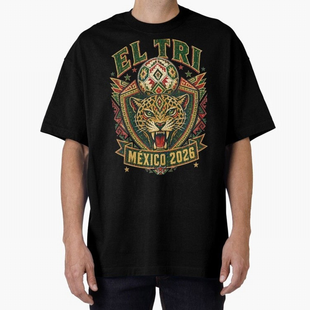 El Tri M¨¦xico 2026 World Cup Soccer T-Shirt Classic T-Shirt Remember Global Football Passion for FIFA World Cup 2026 USA Canada Mexico, Driven by Mbappe and Neymar, Spain, Vintage Soccer Flavor, Modern Football Stars, National Flags and Final