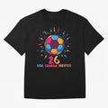 2026 Colorful Soccer Ball USA Canada Mexico 26 Classic T-Shirt Join Supporters Worldwide for FIFA World Cup 2026 USA Canada Mexico with Cristiano Ronaldo, England and Germany Energy, Global Supporter Spirit, Legendary Goals, National Colors and