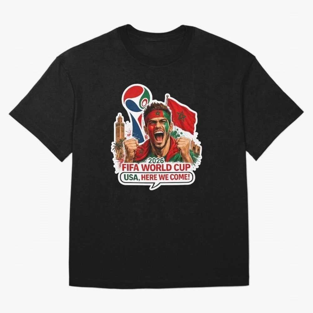 Morocco 2026 World Cup Fan Classic T-Shirt Join Supporters Worldwide for the FIFA World Cup 2026 Journey through CR7 Highlights, England Pride, Stadium Chants, National Pride, Trophy Dreams and Unforgettable Football Memories; Made for Die Hard
