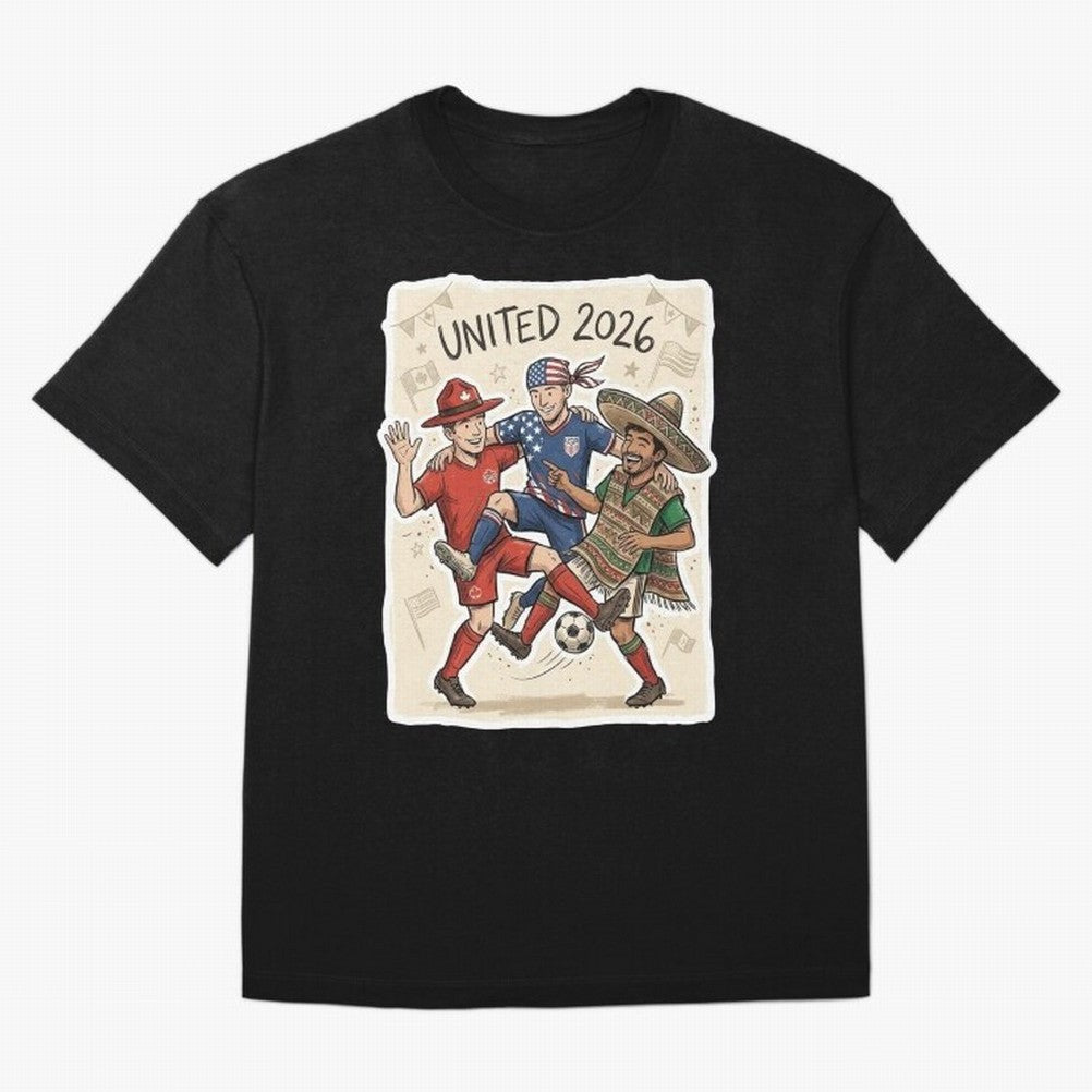 USA Canada Mexico Football Fans Classic T-Shirt Bring Match Day Fire to FIFA World Cup 2026 USA Canada Mexico Celebrating Haaland and Mbappe, Portugal, Spain and Germany Energy, Football Passion, Legendary Performances, Festival Vibes and Supporter