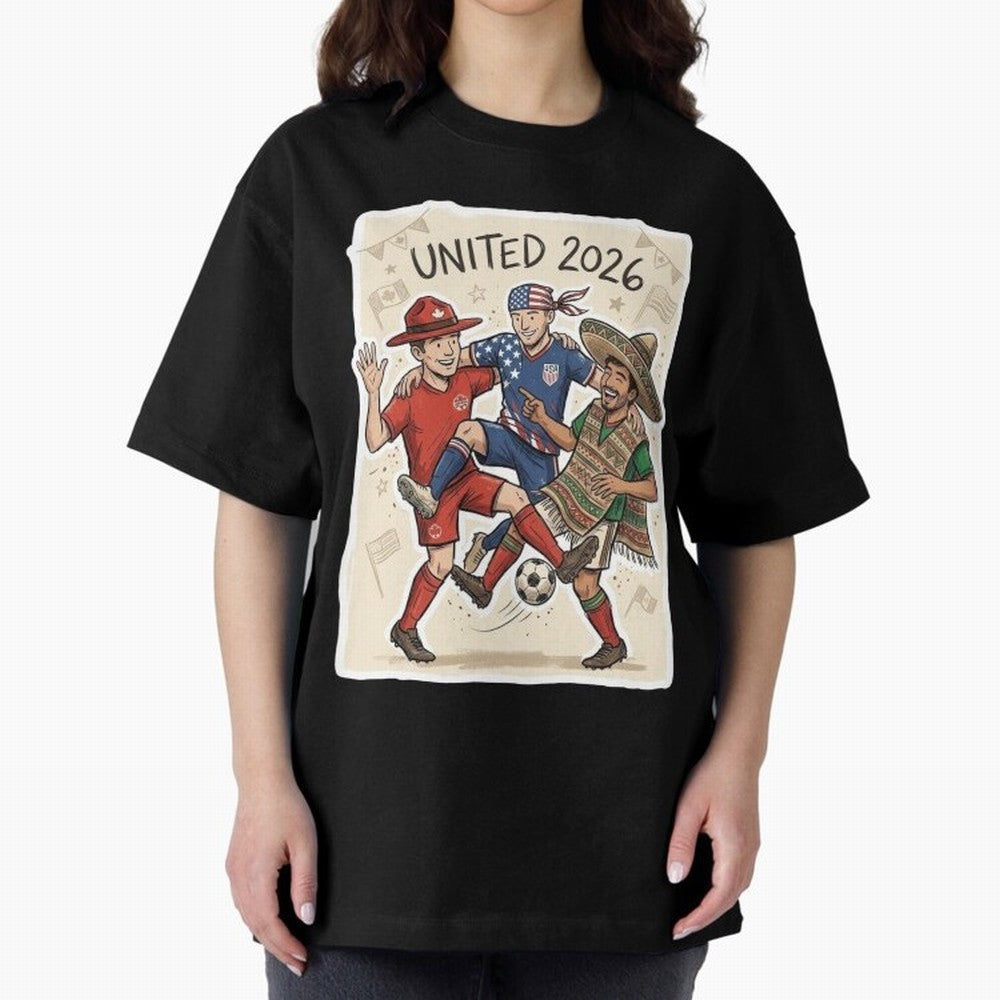 USA Canada Mexico Football Fans Classic T-Shirt Bring Match Day Fire to FIFA World Cup 2026 USA Canada Mexico Celebrating Haaland and Mbappe, Portugal, Spain and Germany Energy, Football Passion, Legendary Performances, Festival Vibes and Supporter