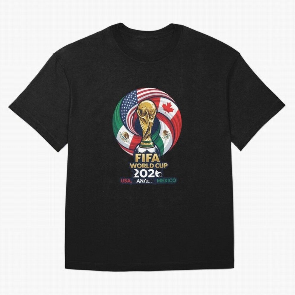 Glossy Host Nations Trophy Shield Classic T-Shirt Represent the Passion of FIFA World Cup 2026 USA Canada Mexico Spirit, Highlighting Netherlands, Haaland and Mbappe, Goal Celebration Energy, Supporter Heritage, Football Icons and Worldwide