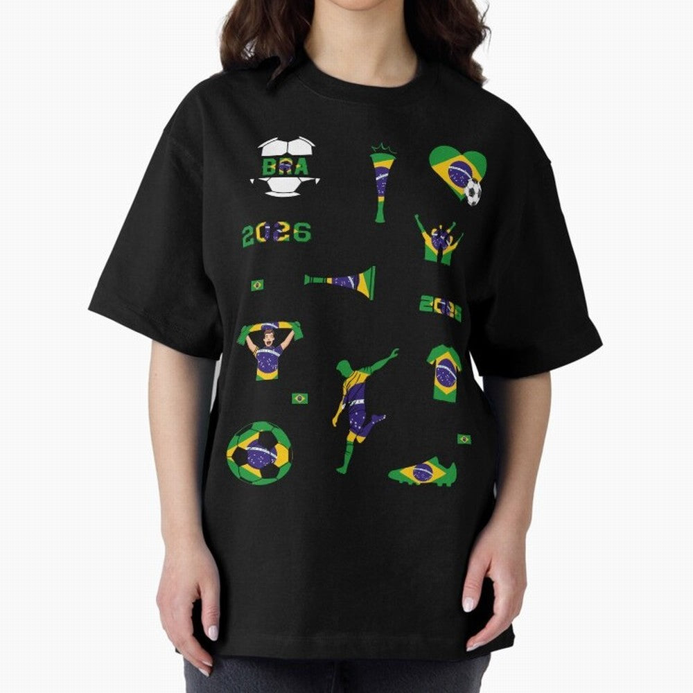 Brazil 2026 Soccer Collection Classic T-Shirt Experience the FIFA World Cup 2026 Group Stage Journey through Messi and Cristiano Ronaldo Highlights, Argentina and Brazil Pride, Soccer Culture, Superstar Moments, National Team Dreams and Competitive