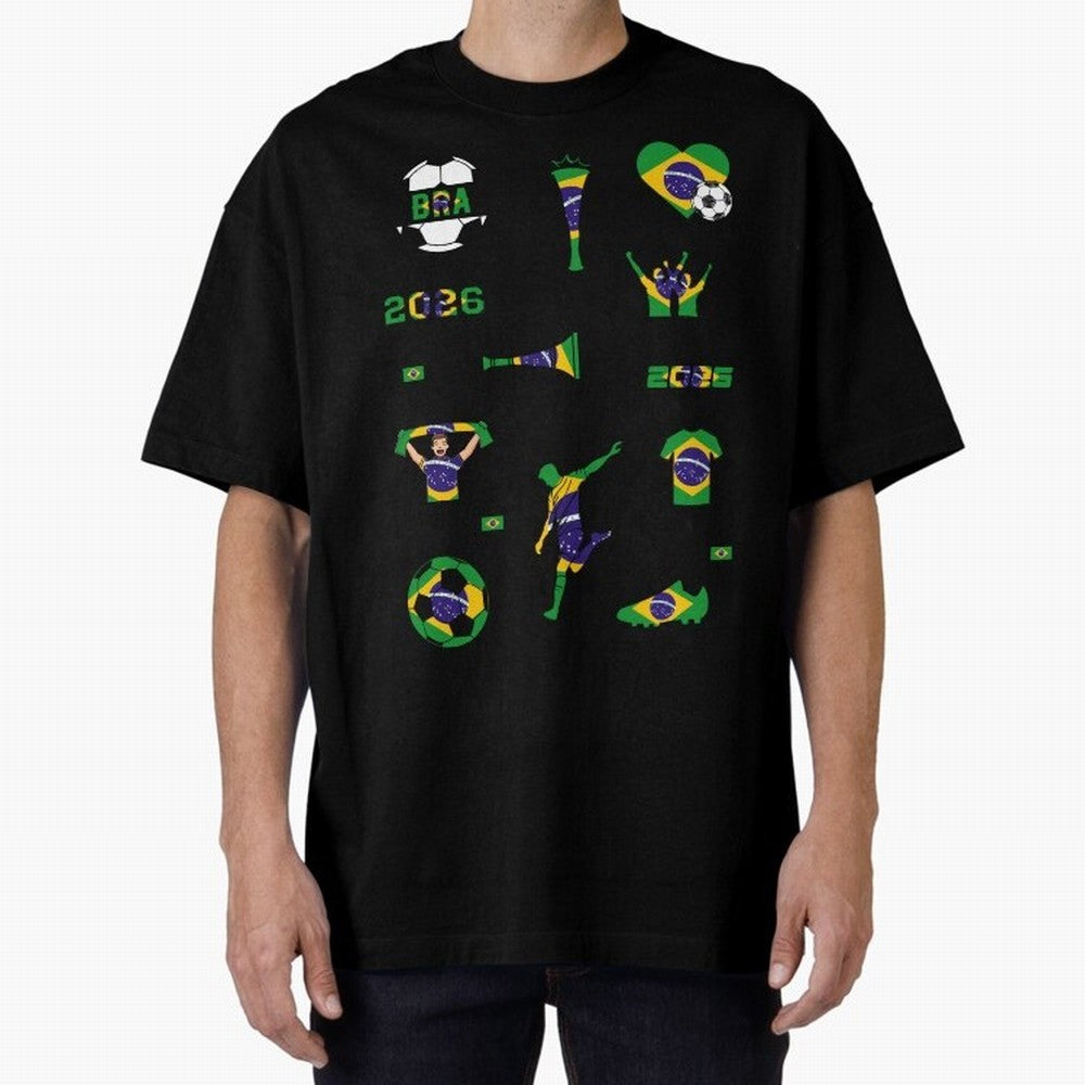 Brazil 2026 Soccer Collection Classic T-Shirt Experience the FIFA World Cup 2026 Group Stage Journey through Messi and Cristiano Ronaldo Highlights, Argentina and Brazil Pride, Soccer Culture, Superstar Moments, National Team Dreams and Competitive