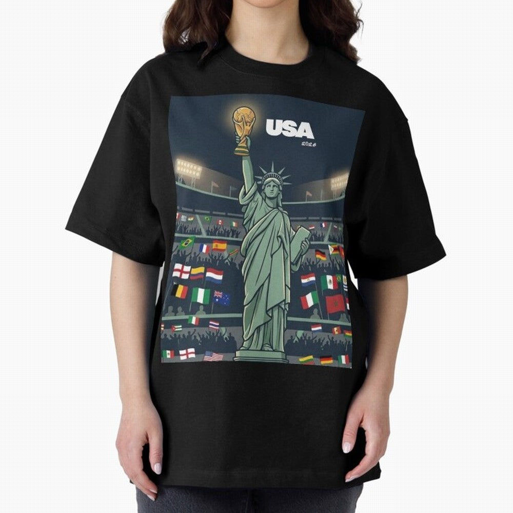 World Cup USA 2026 Classic T-Shirt Follow FIFA World Cup 2026 USA Canada Mexico Spirit, Filled with England and Germany, CR7 and Messi, Vintage Soccer Flavor, Modern Football Stars, National Flags and Final Night Emotion; Great for Watch Parties,