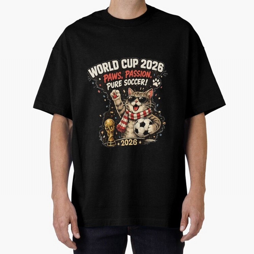 World Cup 2026 Funny Cat Soccer Retro Shirt Classic T-Shirt Enjoy the Biggest Football Party of FIFA World Cup 2026 for Fans of Messi and Cristiano Ronaldo and Brazil, Portugal and Argentina, Bringing Soccer Culture, Superstar Moments, National