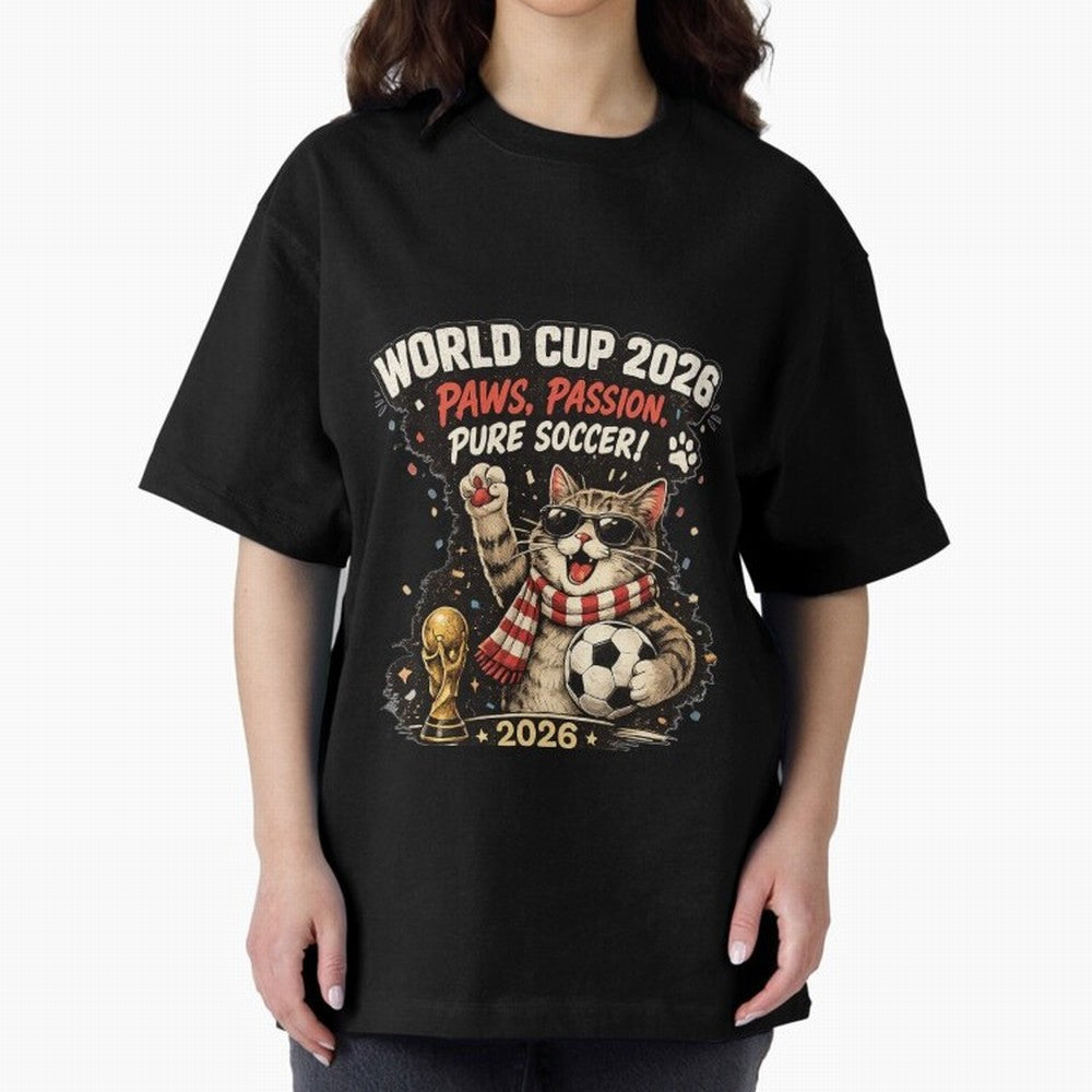 World Cup 2026 Funny Cat Soccer Retro Shirt Classic T-Shirt Enjoy the Biggest Football Party of FIFA World Cup 2026 for Fans of Messi and Cristiano Ronaldo and Brazil, Portugal and Argentina, Bringing Soccer Culture, Superstar Moments, National