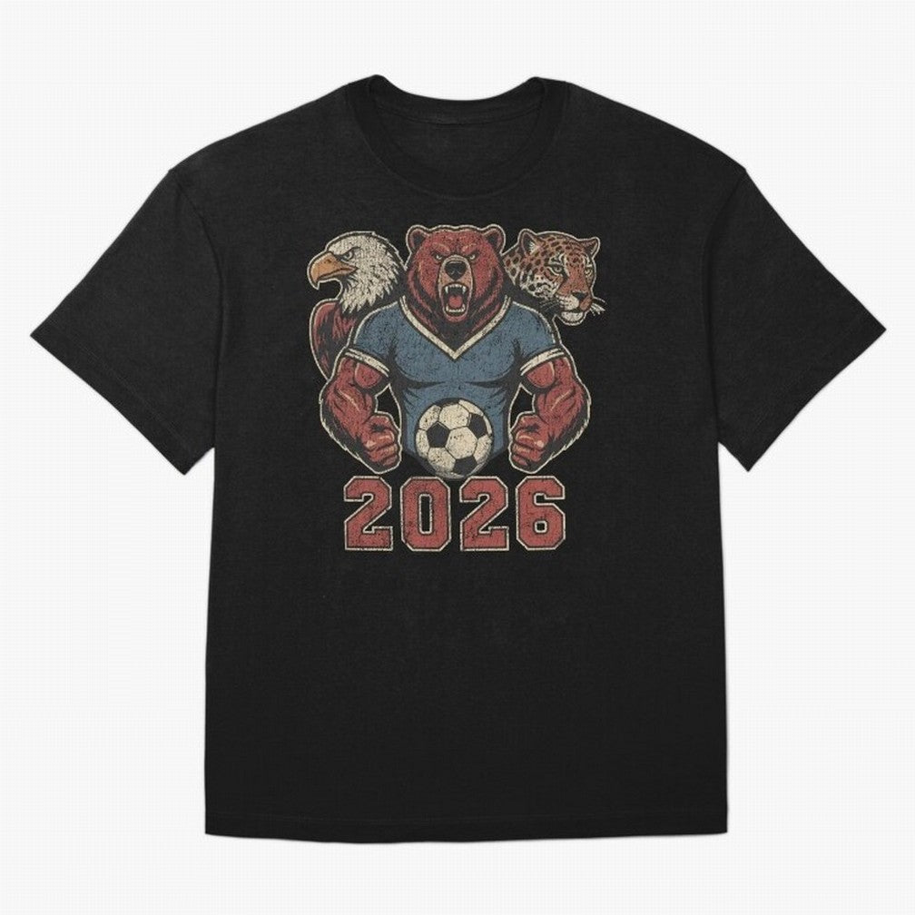 World Cup 2026 Host Mascots | USA Canada Mexico Soccer Classic T-Shirt Create Match Day Hype around FIFA World Cup 2026 USA Canada Mexico, CR7, England, Supporter Pride, Iconic Celebrations, Legendary Names and Global Match Day Energy; Great for