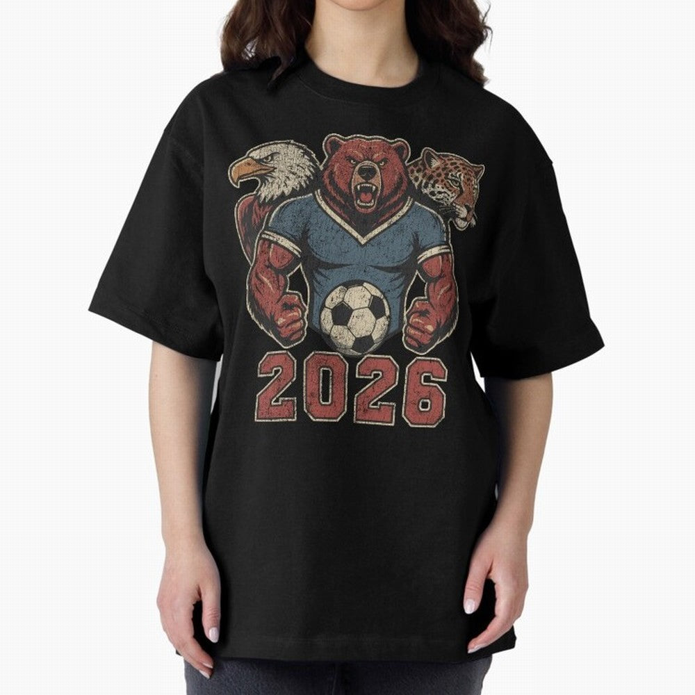 World Cup 2026 Host Mascots | USA Canada Mexico Soccer Classic T-Shirt Create Match Day Hype around FIFA World Cup 2026 USA Canada Mexico, CR7, England, Supporter Pride, Iconic Celebrations, Legendary Names and Global Match Day Energy; Great for