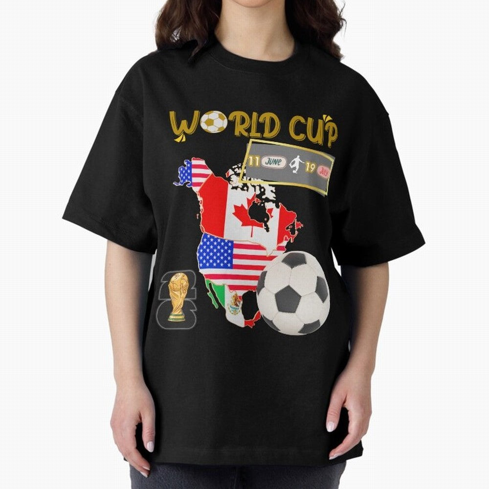 World Cup 2026 North America USA Canada Mexico Soccer Fan Classic T-Shirt Celebrate the Road through Match Day Hype around FIFA World Cup 2026 USA Canada Mexico, Haaland and Mbappe, France, Vintage Soccer Flavor, Modern Football Stars, National