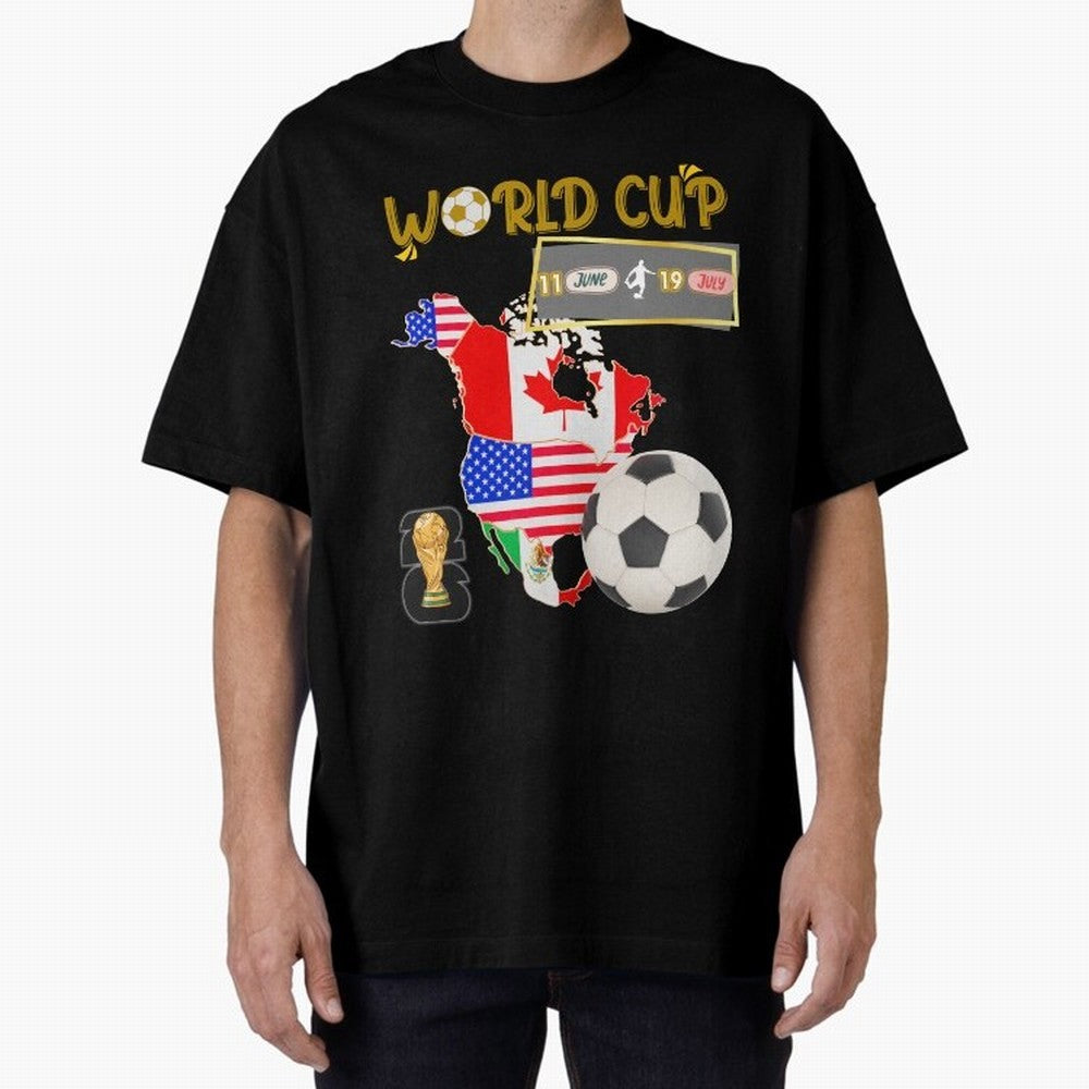 World Cup 2026 North America USA Canada Mexico Soccer Fan Classic T-Shirt Celebrate the Road through Match Day Hype around FIFA World Cup 2026 USA Canada Mexico, Haaland and Mbappe, France, Vintage Soccer Flavor, Modern Football Stars, National