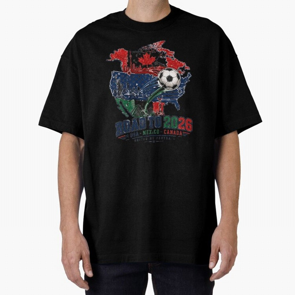 Road to 2026 USA Mexico Canada Soccer Badge Classic T-Shirt Celebrate Football Heritage in FIFA World Cup 2026 for Fans of Messi, Neymar and Mbappe and Argentina, Bringing Worldwide Fan Energy, Dramatic Goals, Stadium Lights and Championship