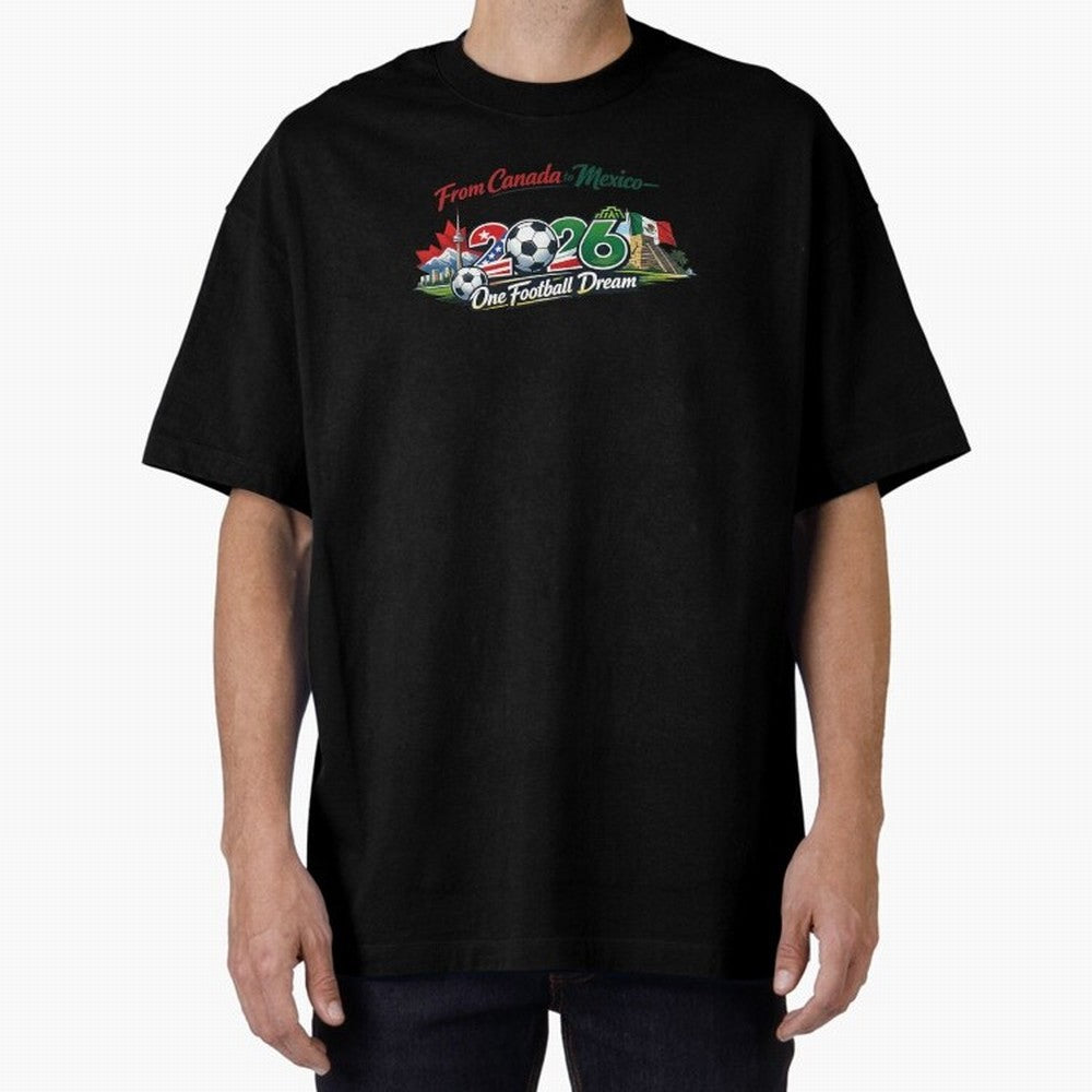 2026 Football Fan Design - North America - Three Nations One Dream Classic T-Shirt Fuel Match Day Hype around FIFA World Cup 2026 USA Canada Mexico, Messi and Cristiano Ronaldo, Netherlands, Championship Spirit, Famous Goals, Roaring Crowds and