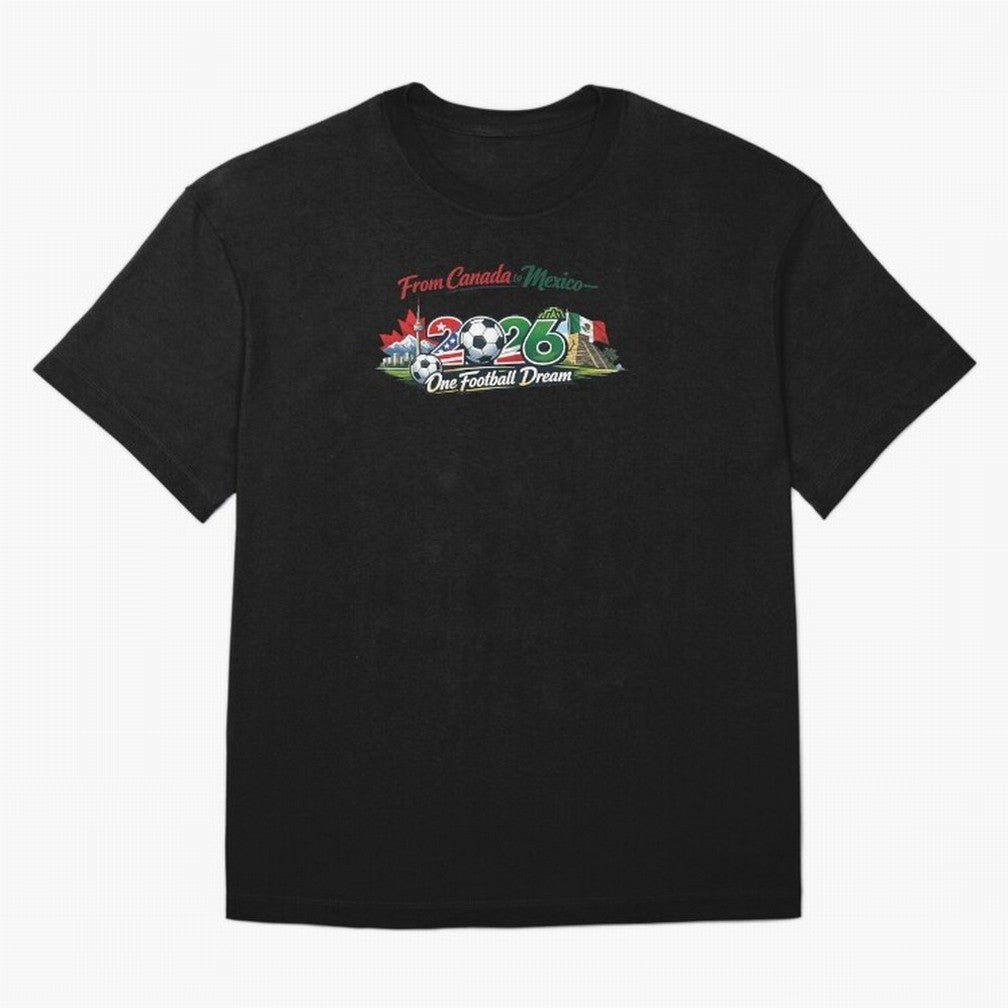 2026 Football Fan Design - North America - Three Nations One Dream Classic T-Shirt Fuel Match Day Hype around FIFA World Cup 2026 USA Canada Mexico, Messi and Cristiano Ronaldo, Netherlands, Championship Spirit, Famous Goals, Roaring Crowds and