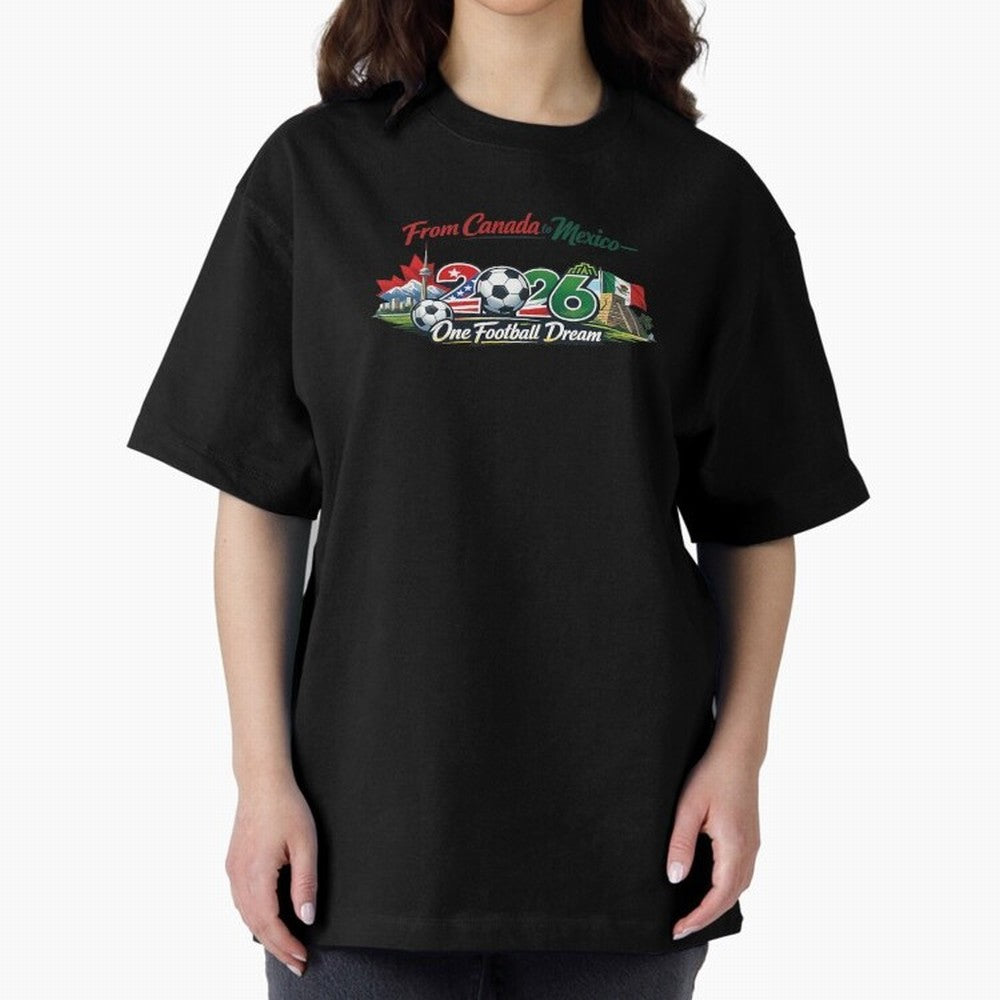 2026 Football Fan Design - North America - Three Nations One Dream Classic T-Shirt Fuel Match Day Hype around FIFA World Cup 2026 USA Canada Mexico, Messi and Cristiano Ronaldo, Netherlands, Championship Spirit, Famous Goals, Roaring Crowds and