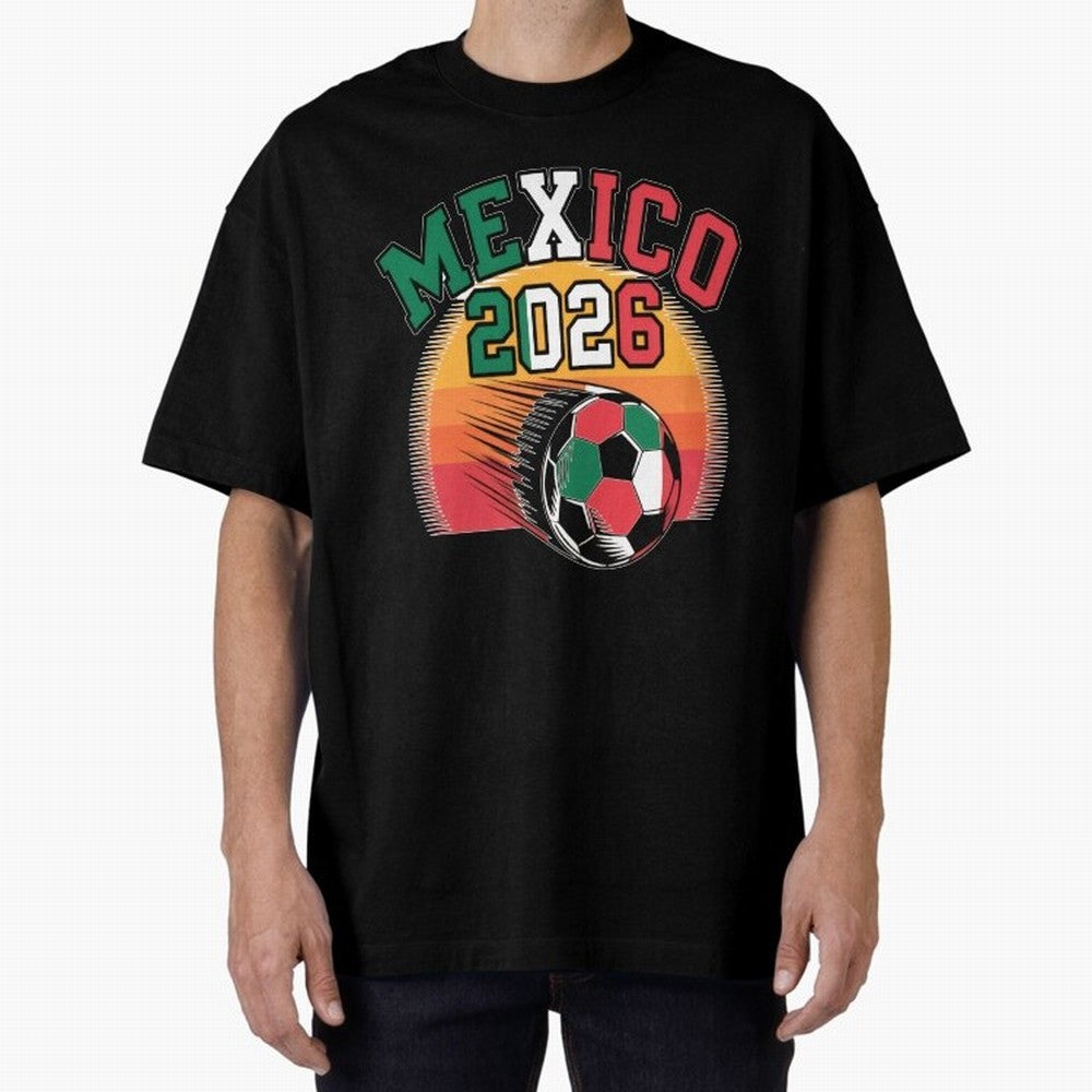 Mexico 2026 Vintage Soccer Shirt Retro Futbol Fan Tee Classic T-Shirt Follow the Road to Global Football Passion for FIFA World Cup 2026 USA Canada Mexico, Built around CR7 and Messi, Brazil, Retro Football Energy, Iconic Rivalries, Trophy Chase