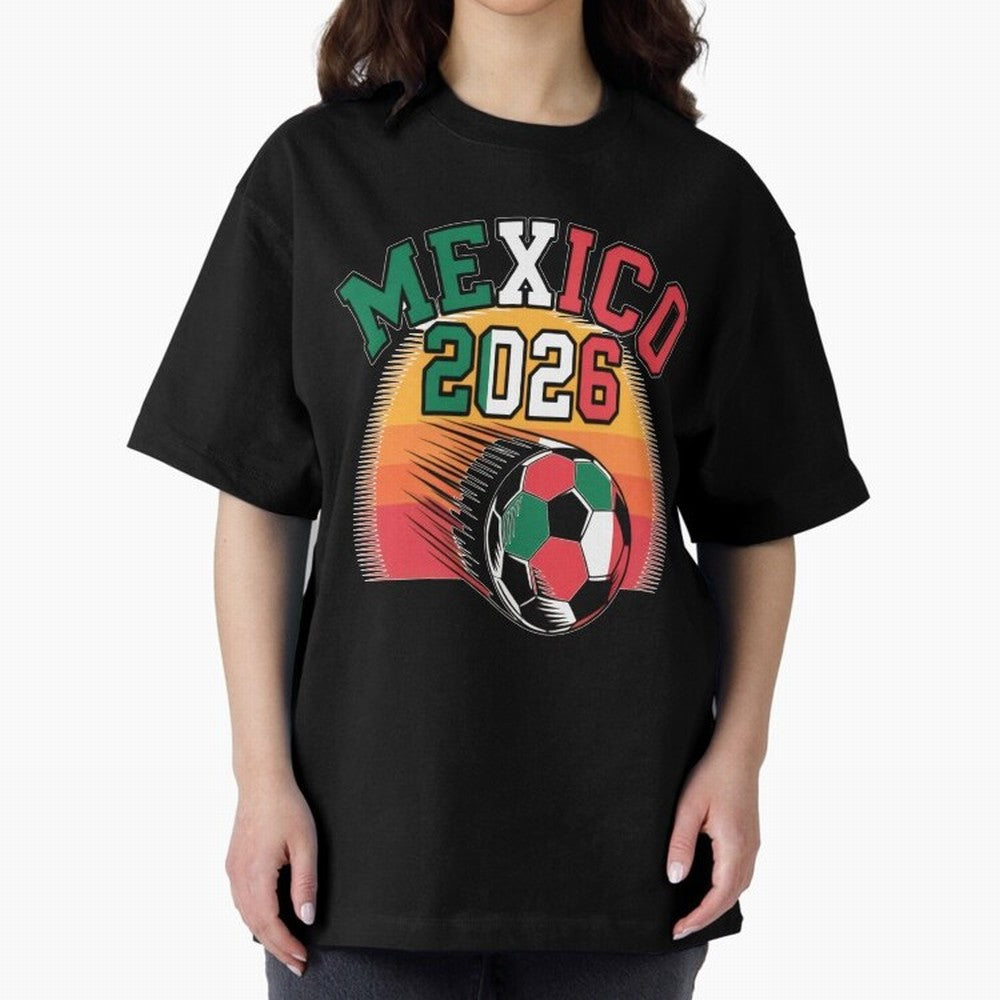Mexico 2026 Vintage Soccer Shirt Retro Futbol Fan Tee Classic T-Shirt Follow the Road to Global Football Passion for FIFA World Cup 2026 USA Canada Mexico, Built around CR7 and Messi, Brazil, Retro Football Energy, Iconic Rivalries, Trophy Chase
