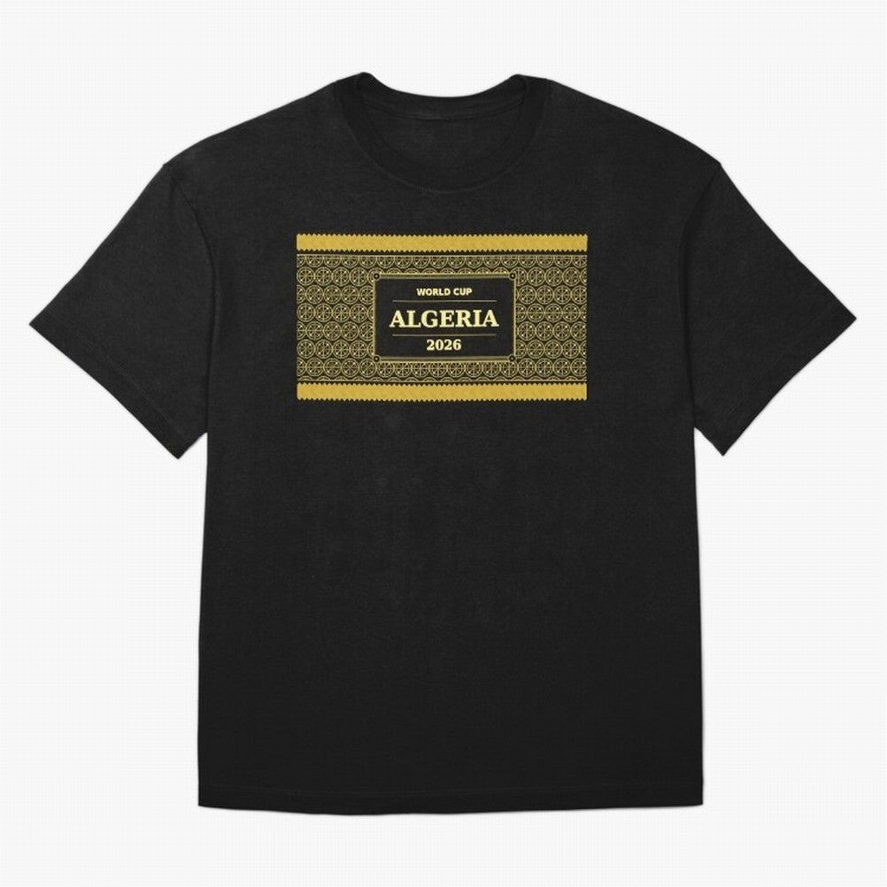 Algeria Football Fan 2026 Black Gold Luxury ¡ª Soccer Fan Gift Classic T-Shirt Celebrate the Road through FIFA World Cup 2026 Celebrating Messi, Argentina and Brazil Energy, Stadium Chants, National Pride, Trophy Dreams and Unforgettable Football