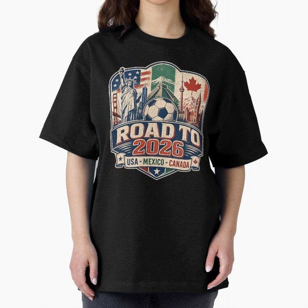 Football 2026 USA Mexico Canada Soccer Championship Fan Art Classic T-Shirt Honor Champions and Dreams in Global Football Passion for FIFA World Cup 2026, Centered on Haaland and Mbappe, Brazil, Championship Spirit, Famous Goals, Roaring Crowds and