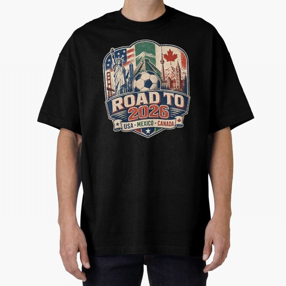 Football 2026 USA Mexico Canada Soccer Championship Fan Art Classic T-Shirt Honor Champions and Dreams in Global Football Passion for FIFA World Cup 2026, Centered on Haaland and Mbappe, Brazil, Championship Spirit, Famous Goals, Roaring Crowds and