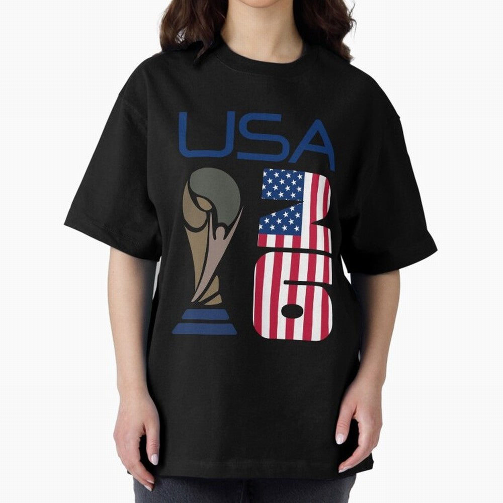 USA 2026 Soccer World Cup Trophy American Flag Design Classic T-Shirt Show Fan Pride Across FIFA World Cup 2026 for Fans of Haaland and Argentina, Bringing Supporter Pride, Iconic Celebrations, Legendary Names and Global Match Day Energy; Made for